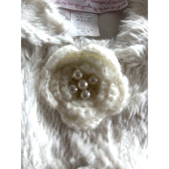 Sophia Young Design VTG Faux Fur White Jacket Sz 4 USA Pagent Special Occasion - Picture 4 of 6